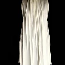 Linear details throughout garment. Surface design is created with folding and stitching. Each is individually done and uniquely its own.