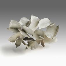 Brooch. Made with sterling silver. Hammered constructed.