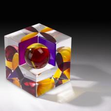 Optical glass that has been cold-worked: a centuries old Bohemian technique using no heat  but rather room temperature glass is shaped using water and abrasives in conjunction with lapidary tools. The techniques involved are cutting  grinding  polishing  laminating and coloring.