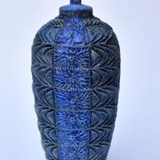 Maple wood  turned  carved  textured  pyrography  acrylics