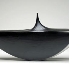 blown glass  wheel cut surface