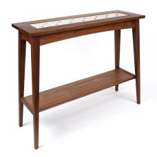 Wood hall table with insert