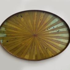 oval object  paper  wood  paint  dye  shellac  varnish