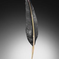 forged iron with 10k yellow gold quill