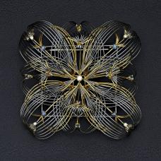 kaleidoscope -like metal sculpture