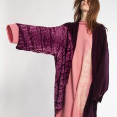 layered pink and purple jacket