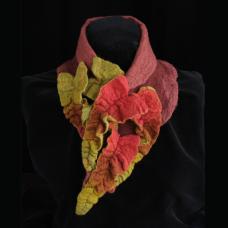 felted leafy scarf
