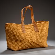 woven leather tote