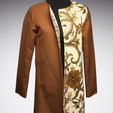 jacket with one panel of bold pattern