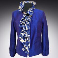 satin jacket with frilly lining
