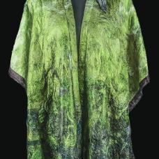 felted green kimono