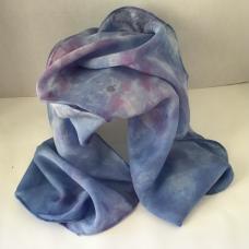 blue mottled scarf
